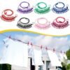 Portable Clothes Drying Rope (12 Clips)