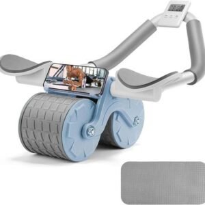 Automatic Rebound Ab Roller with Elbow Support & Timer