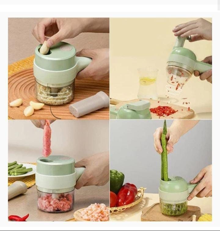 4-in-1 Electric Vegetable Cutter (ইলেকট্রিক ভেজিটেবল কাটার) - Image 3
