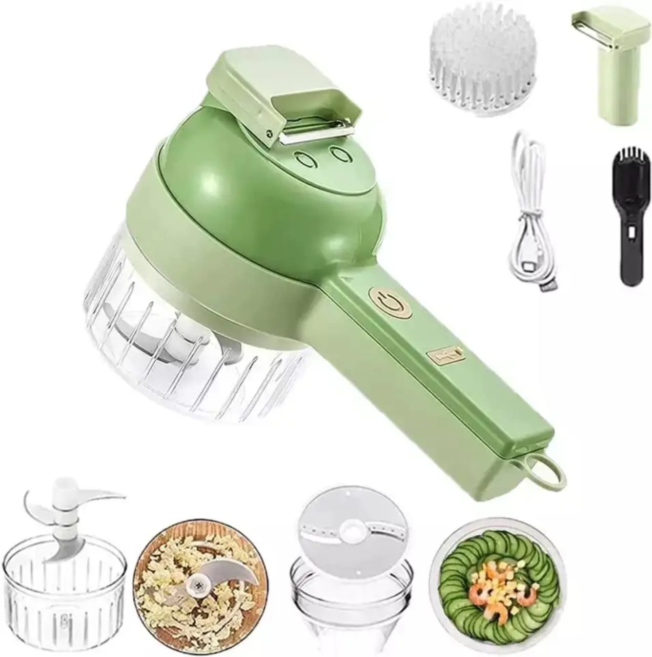 4-in-1 Electric Vegetable Cutter (ইলেকট্রিক ভেজিটেবল কাটার)