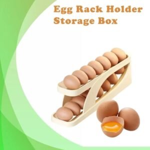 Automatic Rolling Egg Storage Rack Holder | Large Capacity Refrigerator Egg Organizer