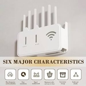 Wall Mounted WiFi Router Storage Rack | Multipurpose Router Organizer Shelf