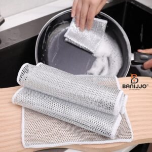 Multifunctional Non-Scratch Wire Dishcloth | Reusable Kitchen Cleaning Mesh Cloth
