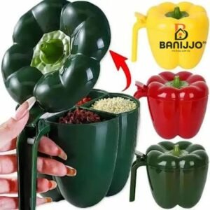 Capsicum Shape Spice Storage Box | Multi Compartment Seasoning Container