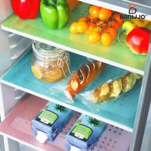Refrigerator Anti-Slip Fridge Liner Mat | 12×18 Inch Kitchen Cabinet Shelf Pad