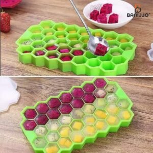 Honeycomb Ice Cube Tray with Lid | Multi Cell Silicone Ice Mold
