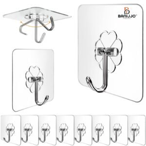 Transparent Self-Adhesive Ring Hook | Heavy Duty Seamless Angta Hook (1 Pc)