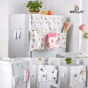 Waterproof Refrigerator Dust Cover with Storage Pocket | Single Door & Double Door Fridge Cover
