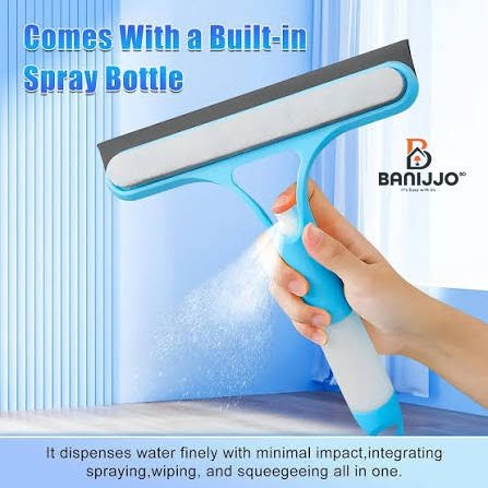 2 In 1 Spray Window Glass Cleaner Wiper | Multi-Purpose Cleaning Squeegee