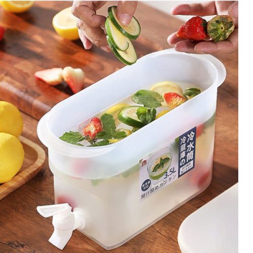 3.5L Food Grade Plastic Cold Water & Juice Dispenser with Tap - Image 3
