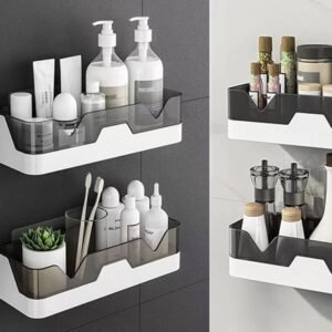 Premium Wall-Mounted Adhesive Bathroom and Kitchen Storage Shelf