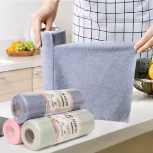 Reusable Tear-Away Microfiber Cleaning Cloth Roll