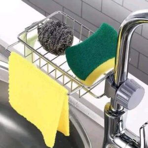 Stainless Steel Faucet Sponge Holder & Drain Rack