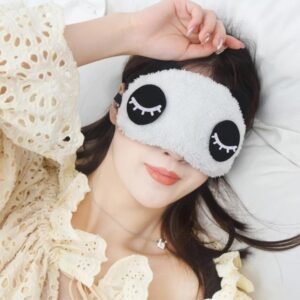 Cute Plush Panda Sleeping Eye Mask (2-Piece Combo)