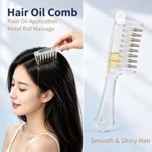 Scalp Applicator Comb with Rolling Ball Massager