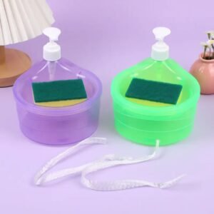 2-in-1 Soap Pump Dispenser with Sponge Holder Caddy