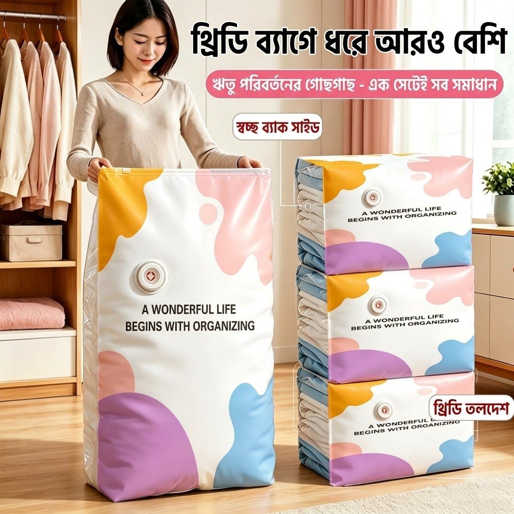 ভ্যাকুয়াম ব্যাগ (৫০ × ৭০ সেমি) - Image 2